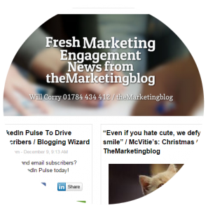 12 really fresh marketing articles, stories, rants hand picked today from theMarketingblog 